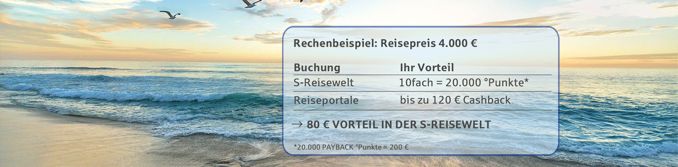 Blaues Meer mit Sonnenuntergang und Möwen im Hintergrund.