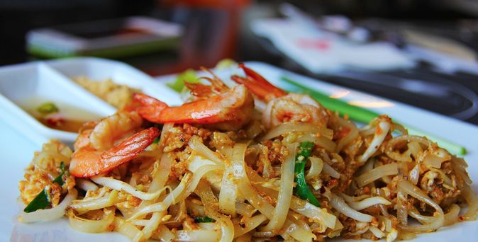 Pad Thai mit Schrimps